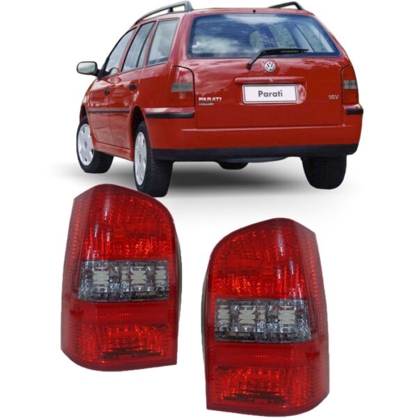 Par Sinaleira Traseira Parati G3 00 01 02 Fase 1 Ré Fumê Vermelho