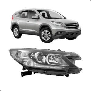 Farol Manual Para Crv 2012 2013 2014 Com Projetor Esquerdo/motorista