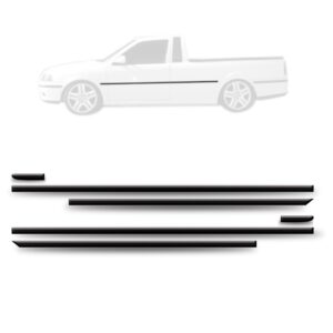 Friso Lateral Saveiro G3 2000 2001 2002 2003 A 2004 - Kit 6 Preto