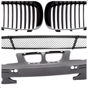Kit Parachoque Com Grades Bmw Serie 1 118 116 2004 A 2007 Para Pintar