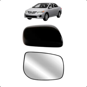 Kit Capa E Lente Retrovisor Para Corolla 2009 A 2013 Esquerd Esquerdo Motorista