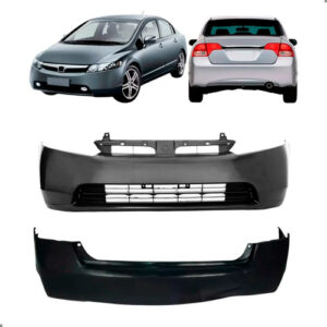 Par De Parachoque Para Civic 2009 2010 2011 Diant. Traseiro Para Pintar