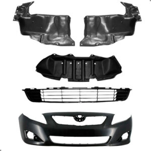 Kit Parachoque Corolla 2009 2010 2011 Defletor E Par Guias Para Pintar