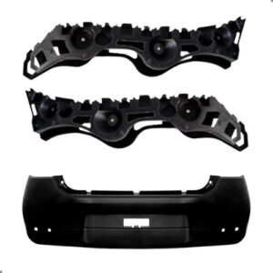 Parachoque Traseiro Para Logan 2014 2015 2016 Com Par Guias