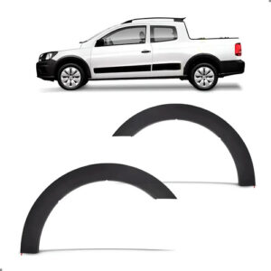 Par Alargador Vao De Roda Traseiro Para Saveiro 2023 A 2026 Ambos Lados