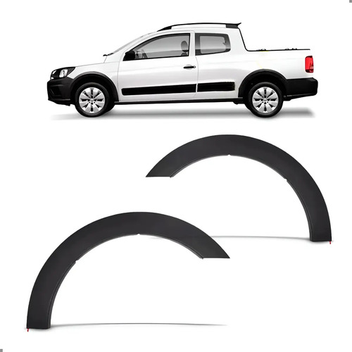 Par Alargador Vao De Roda Traseiro Para Saveiro 2023 A 2026 Ambos Lados