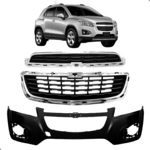 Kit Parachoque Para Tracker 2014 A 2016 Com Grade Sup. Inf. Para Pintar