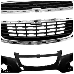 Kit Parachoque Para Tracker 2014 A 2016 Com Grade Sup. Inf. Para Pintar