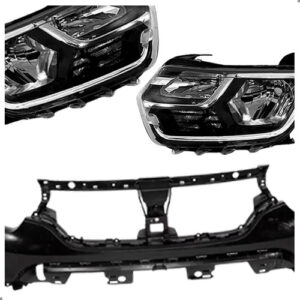 Kit Frente Parachoque Par Farol Led Para Duster 2021 A 2026 Para Pintar