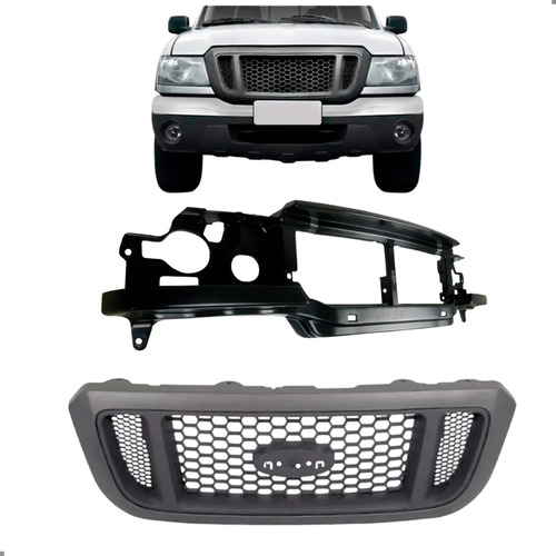 Kit Grade E Painel Frontal Para Ranger 2005 06 07 08 2009 Para Pintar