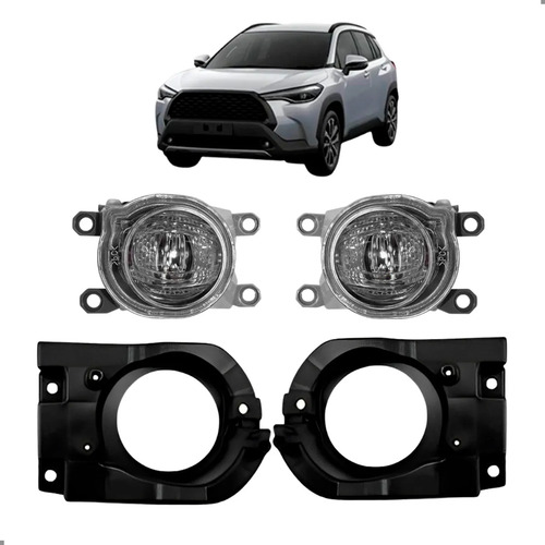 Kit De Milha Led Com Molduras Para Corolla Cross 2021 A 2024 Para Pintar
