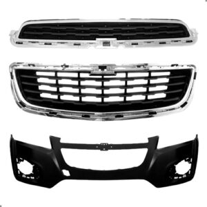Kit Parachoque Para Tracker 2014 A 2016 Com Grade Sup. Inf. Para Pintar
