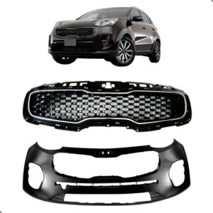 Kit Parachoque Para Sportage 2017 2018 2019 Com Grade Friso Para Pintar