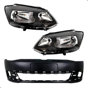 Kit Frente Fox 2011 2012 2013 2014 Parachoque Com Par Farol Para Pintar