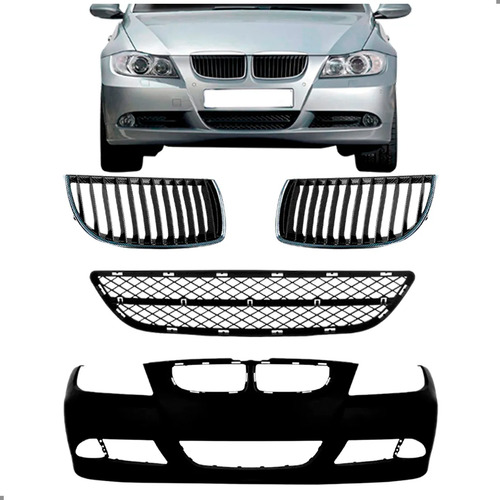 Kit Parachoque Grades Para Bmw Serie 3 E90 E91 2006 07 2008 Para Pintar