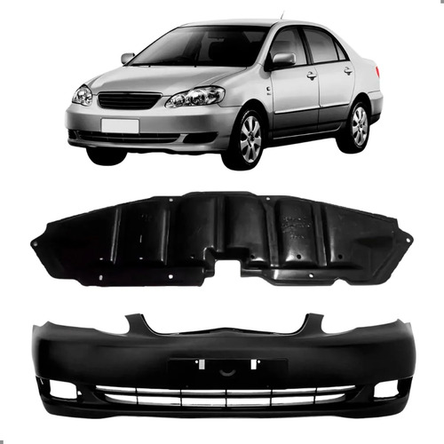 Kit Parachoque Com Defletor Para Corolla 2005 2006 2007 2008 Para Pintar