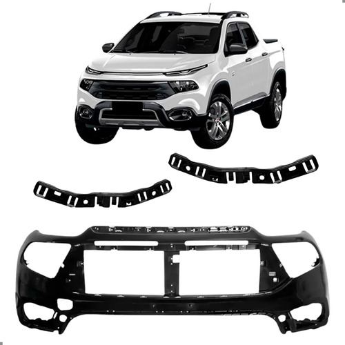 Parachoque Dianteiro Com Par Guias Para Toro 2022 2023 Para Pintar