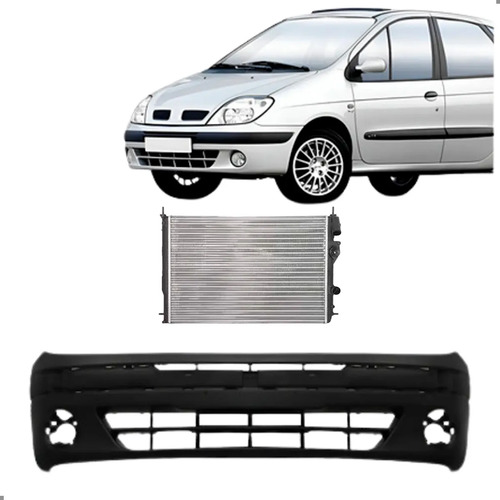 Kit Parachoque Radiador Para Scenic 2001 A 2011 Manual 1.6 Para Pintar