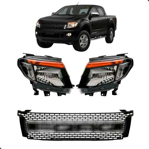 Kit Frente Para Ranger 2013 2014 2015 2016 Raptor Para Pintar
