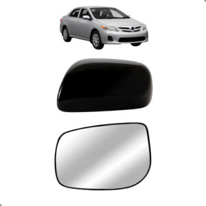 Kit Capa E Lente Retrovisor Para Corolla 2009 A 2013 Direita Direito Passageiro