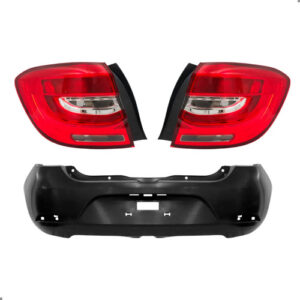 Kit Parachoque Tras Para Sandero 2020 A 2024 Par Lanternas