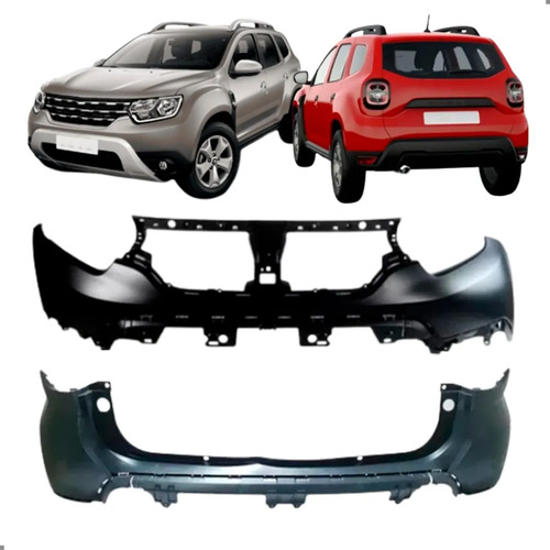 Par Parachoques Para Duster 2021 A 2026 Dianteiro Traseiro Para Pintar