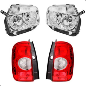 Kit Par Farol E Par Lanternas Duster 2010 2011 2012 A 2015 Ambos Lados