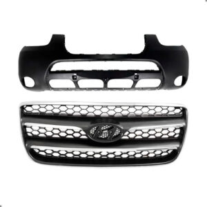 Kit Parachoque Para Santa Fé 2006 A 2010 Com Grade Para Pintar