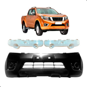 Parachoque Dianteiro Com Par Guias Para Frontier 2017 A 2021 Para Pintar