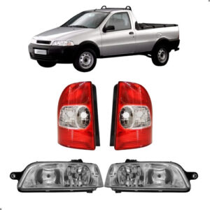 Par Farol Strada Fire 2001 A 2005 Com Lanterna Bicolor Ambos Lados