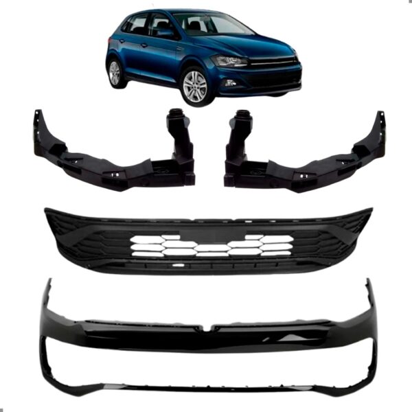 Parachoque Dianteiro Grade Guias Para Polo Track 2023 A 2026 Para Pintar