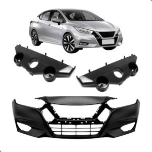 Parachoque Dianteiro E Par Guias Para Versa 2021 2022 2023 Para Pintar