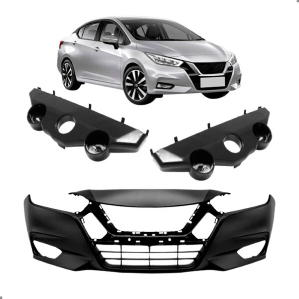 Parachoque Dianteiro E Par Guias Para Versa 2021 2022 2023 Para Pintar