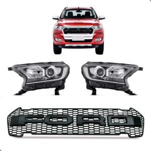 Kit Grade E Farois Fume Para Ford Ranger 2016 A 2019 Raptor Para Pintar