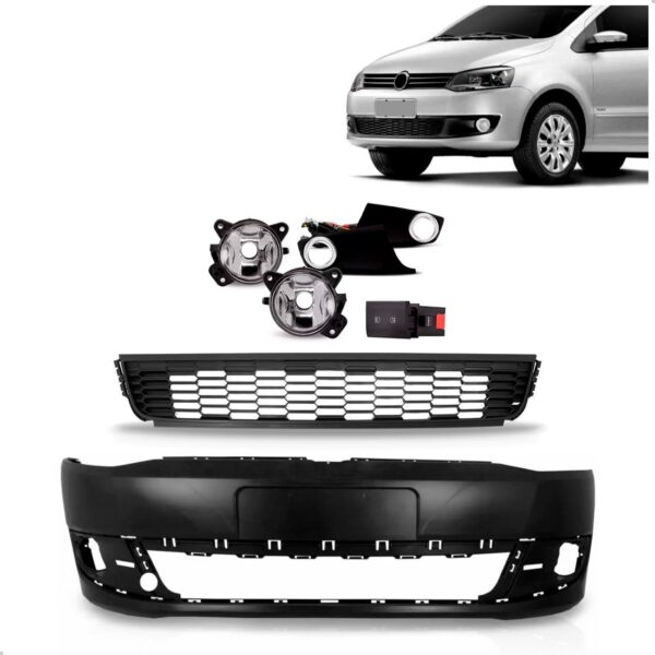 Parachoque Dianteiro Para Fox 2010 A 2014 1a Linha Preto