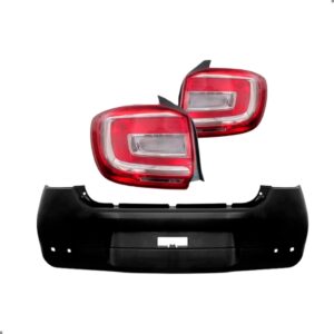 Kit Parachoque Traseiro Para Logan 2014 A 2016 Par Lanterna