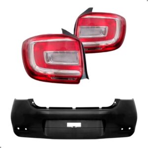 Kit Parachoque Traseiro Para Logan 2017 A 2025 E Lanternas