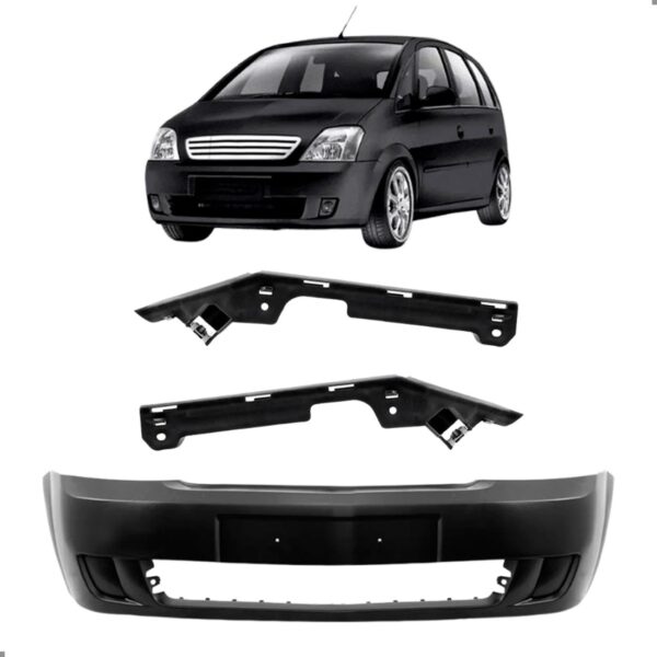 Parachoque Dianteiro Com Par Guias Para Meriva 2002 A 2012 Para Pintar