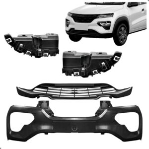 Kit Parachoque Dianteiro Com Guias Para Kwid 2022 23 24 2025 Para Pintar