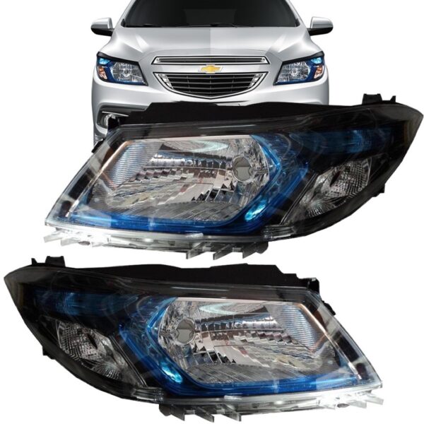 Farol Principal Onix Prisma 2013 2014 2015 2016 Mascar Negra Esquerdo