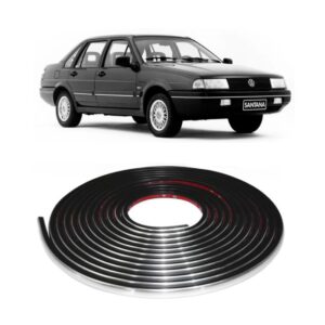 Aplique Parachoque Santana 1991 A 1998 Cromado Kit 6 Peças