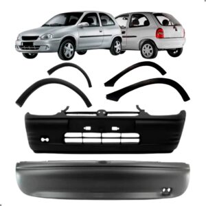 Kit Parachoque Para Corsa Wind 1994 A 1999 Completo Preto