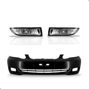 Kit Parachoque Dianteiro Corolla G9 2005 A 2008 Com Milha Preto