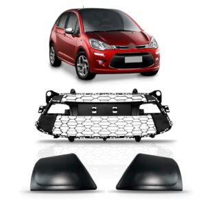 Kit Grade Para Citroen C3 2013 A 2020 Com Par Tampa Reboque