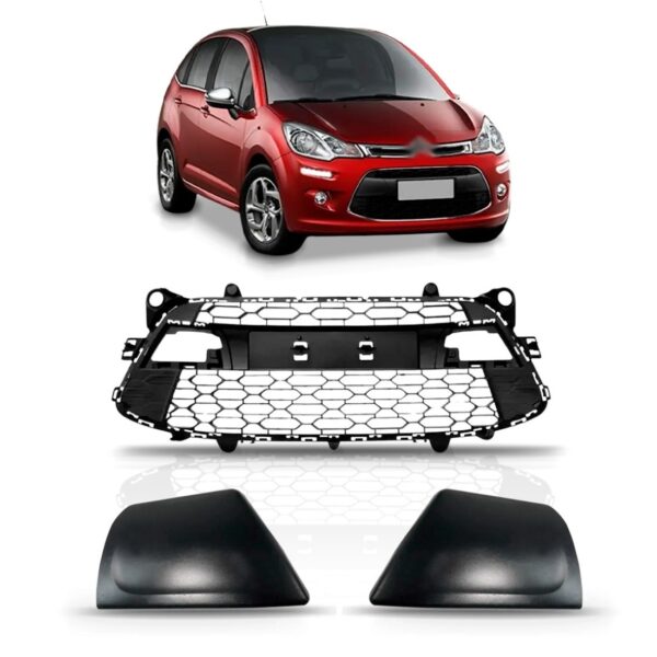 Kit Grade Para Citroen C3 2013 A 2020 Com Par Tampa Reboque