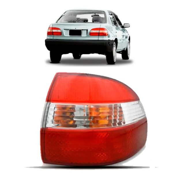 Lanterna Traseira Canto Para Corolla 1998 1999 A 2001 2002 Direito/passageiro Bicolor