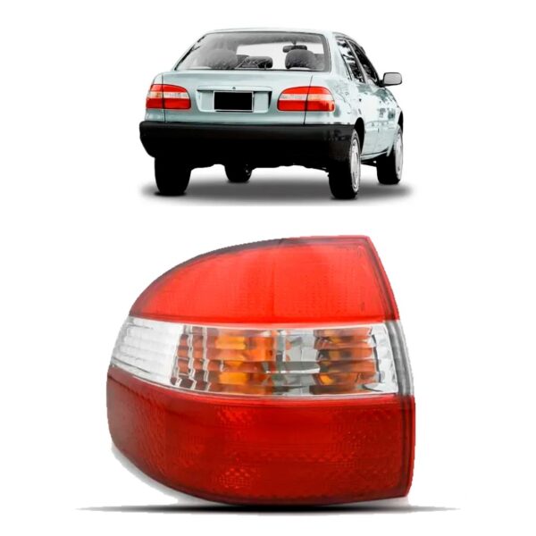 Lanterna Traseira Canto Para Corolla 1998 1999 A 2001 2002 Esquerdo/motorista Bicolor