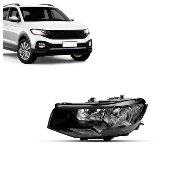 Farol Eletrico Para T-cross 2019 A 2024 Sem Led Sem Projetor Esquerdo/motorista