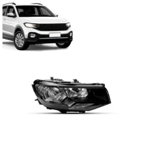 Farol Eletrico Para T-cross 2019 A 2024 Sem Led Sem Projetor Direito/passageiro