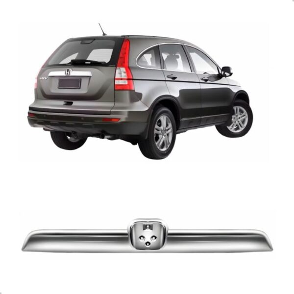 Friso Tampa Traseira Porta Mala Crv 2007 2008 2009 2010 2011 Cinza
